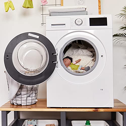 HABA HABA Cari 12 Inch Black Baby Doll with Pigtails Embroidered Face Removable Dress Machine Washable for Ages 18 Months and Up - View 9 of 9