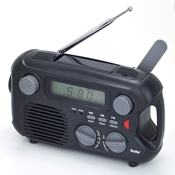 Kaito KA580 Emergency Radio: Solar, Dynamo, AM/FM & NOAA Alerts, MP3 Player & Phone Charger - Ultimate Survival Gear - View 3 of 6