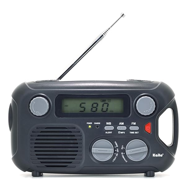KA580 Emergency Radio: Solar, Dynamo, AM/FM & NOAA Alerts, MP3 Player & Phone Charger - Ultimate Survival Gear