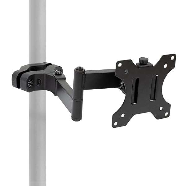 Mount-It! Mount-It! Universal VESA Pole Mount with Articulating Arm | Full Motion TV Pole Mount Bracket | VESA 75 100 | Fits TVs or Monitors Up to 32 Inches (MI-391)
