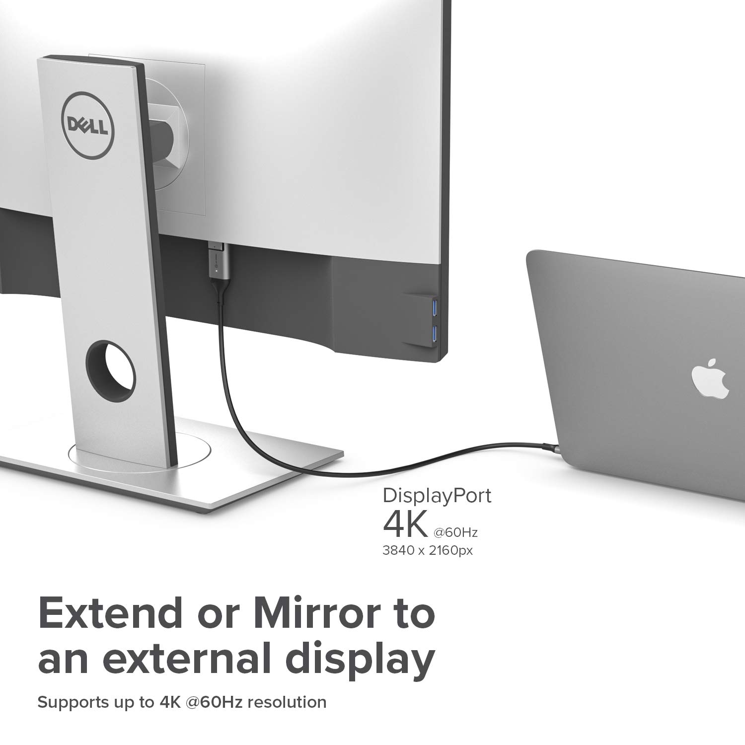 ALOGIC ALOGIC USB C to DisplayPort Cable 6ft for Home Office 4K 60Hz Thunderbolt 3 Compatible for MacBook Pro Air iPad Pro XPS and More - View 3 of 7