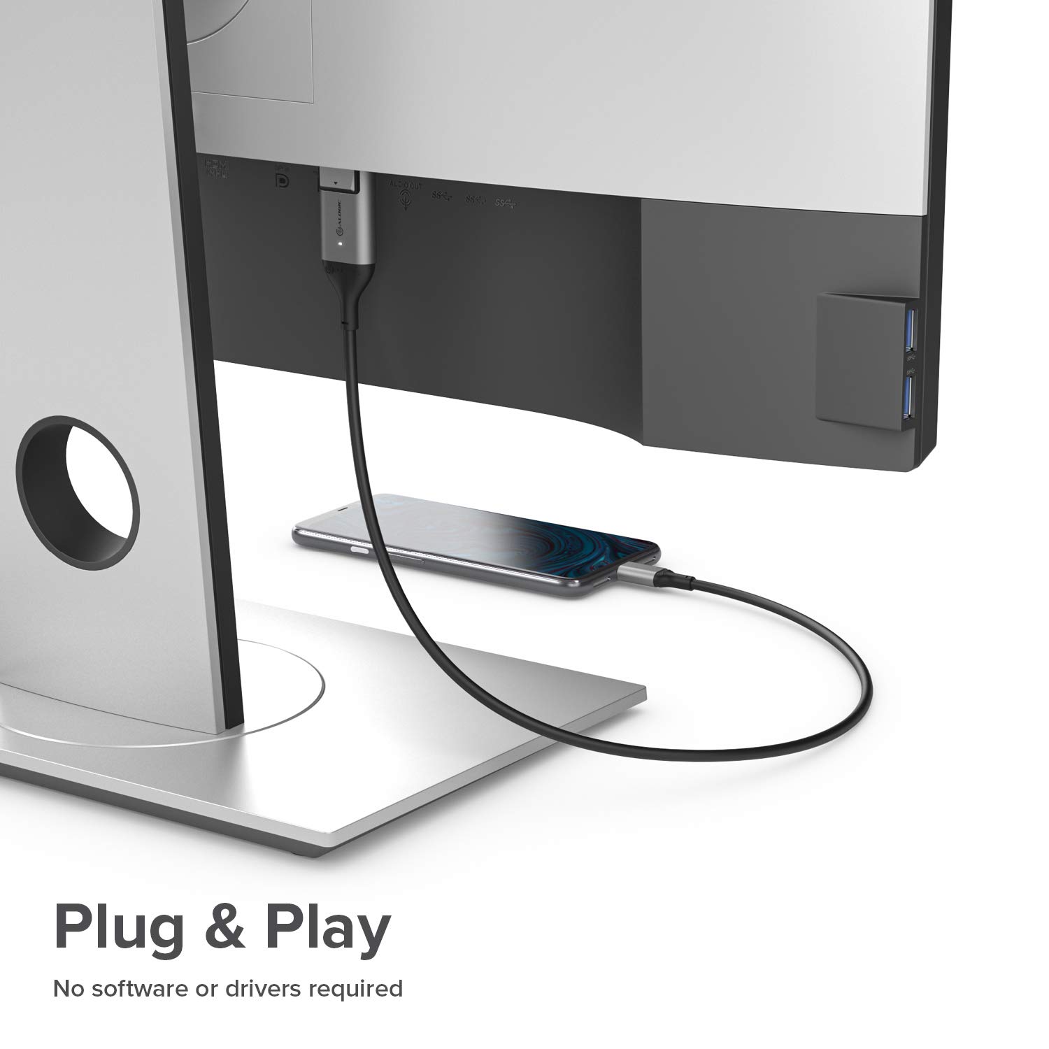 ALOGIC ALOGIC USB C to DisplayPort Cable 6ft for Home Office 4K 60Hz Thunderbolt 3 Compatible for MacBook Pro Air iPad Pro XPS and More - View 5 of 7