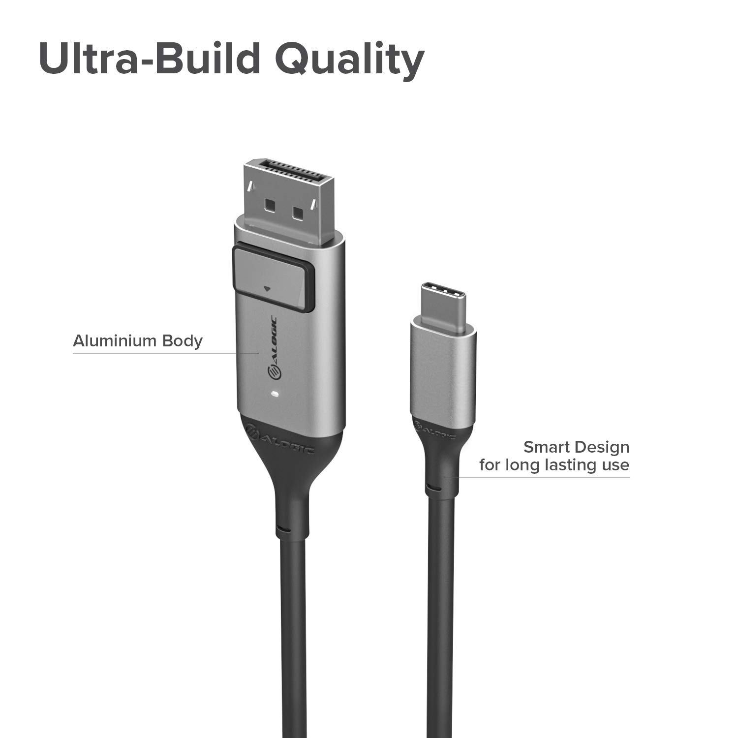 ALOGIC ALOGIC USB C to DisplayPort Cable 6ft for Home Office 4K 60Hz Thunderbolt 3 Compatible for MacBook Pro Air iPad Pro XPS and More - View 7 of 7