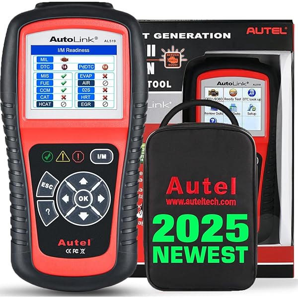 Autel Autel AutoLink AL519 OBD2 Scanner: Enhanced Mode 6 Car Diagnostic Tool for Check Engine Codes & CAN Scanning