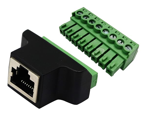 zdyCGTime ZdyCGTime RJ45 Female Plug to 8P 8C Female Bolt Screw Type Ethernet Network Cable Coupler for AV CCTV UTP DVR Cat5 Cat6 Cat7 2 Pack - View 4 of 7