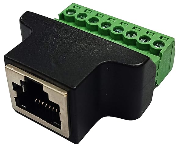 zdyCGTime ZdyCGTime RJ45 Female Plug to 8P 8C Female Bolt Screw Type Ethernet Network Cable Coupler for AV CCTV UTP DVR Cat5 Cat6 Cat7 2 Pack - View 5 of 7