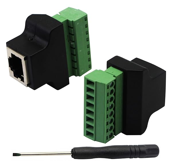 zdyCGTime ZdyCGTime RJ45 Female Plug to 8P 8C Female Bolt Screw Type Ethernet Network Cable Coupler for AV CCTV UTP DVR Cat5 Cat6 Cat7 2 Pack - View 7 of 7