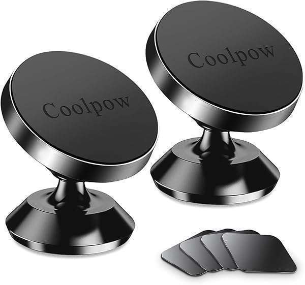 Coolpow Coolpow 2-Pack Magnetic Phone Holder for Car - Strong Mount for iPhone & Android - Ultimate Car Accessories