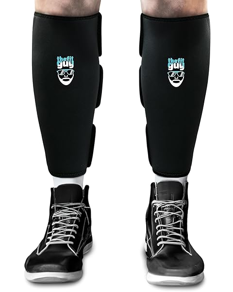 THEFITGUY THEFITGUY 5mm Deadlift Shin Guards: Adjustable, EasyWear Sleeves for Year-Round Comfort & Protection