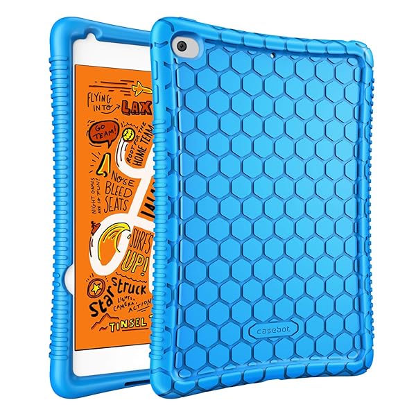 Fintie Silicone Case for iPad Mini 5/4 - Lightweight, Shockproof, Kids-Friendly Cover in Blue