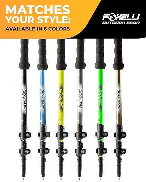 Foxelli Foxelli Trekking Poles: Lightweight, Collapsible Hiking Poles for Men, Women & Seniors - Perfect Balance & Support - View 11 of 11