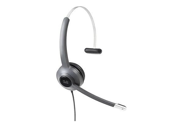 Cisco Buy CISCO Headset 521: Wired Single On-Ear 3.5mm with USB-A Adapter - Charcoal, 2-Year Warranty
