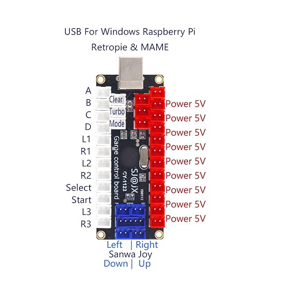 SJ@JX SJ JX Arcade DIY Kit LED USB Encoder Board Zero Delay Controller for Raspberry Pi Retro Pie MAME Fight Stick - View 2 of 4