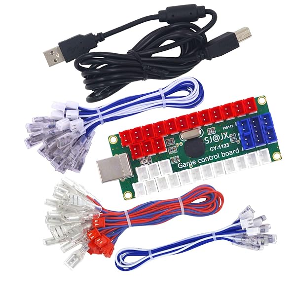 SJ@JX SJ JX Arcade DIY Kit LED USB Encoder Board Zero Delay Controller for Raspberry Pi Retro Pie MAME Fight Stick