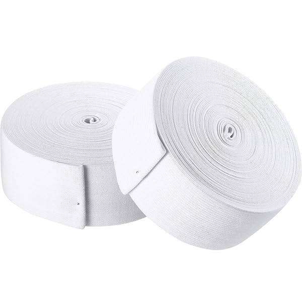 EBOOT EBOOT Elastic Spool 2 Inch x 22 Yard White for Crafting and Sewing Projects