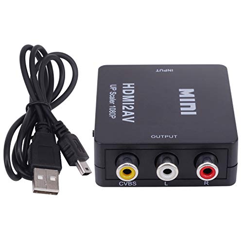 Yeworth Yeworth 1080P HDMI to RCA HD Video Converter Mini Adapter for PC PS3 DVD Supports PAL NTSC with USB Charging Cable - View 5 of 8
