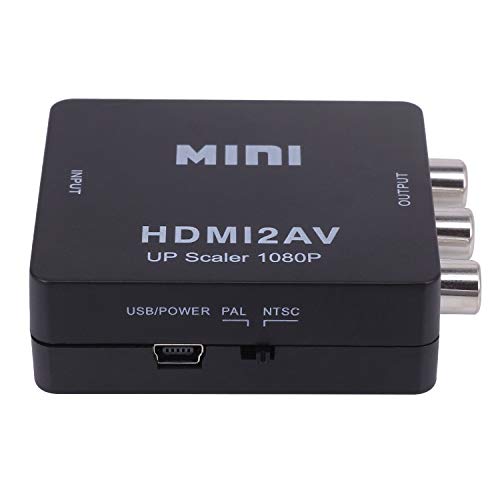 Yeworth Yeworth 1080P HDMI to RCA HD Video Converter Mini Adapter for PC PS3 DVD Supports PAL NTSC with USB Charging Cable - View 8 of 8