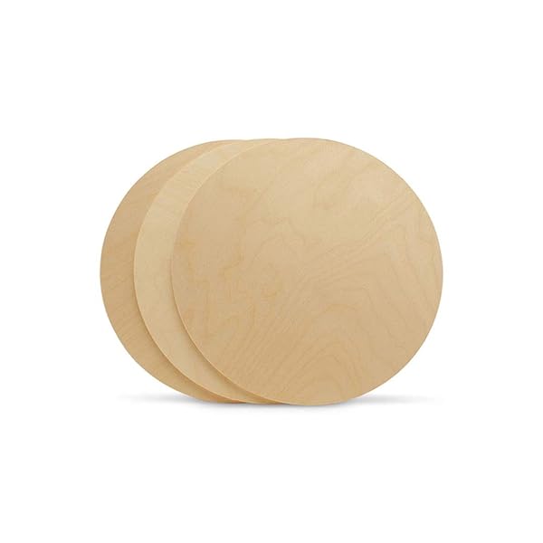 Woodpeckers Wood Circles 12 Inch Birch Plywood Discs Pack of 3 Unfinished Craft Wood Rounds by Woodpeckers - View 4 of 9