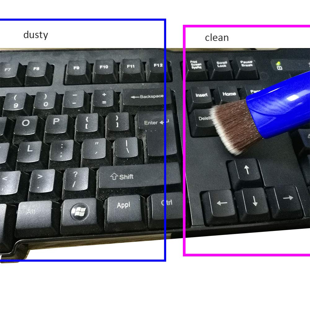 yueton Yueton Double Ended Portable Cleaning Brush Mini Hand Held Duster for Home Car Office Blue - View 5 of 5