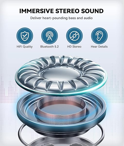 MUSICOZY MUSICOZY Sleep Headphones Headband, Wireless Earbuds Earphones Sweat Resistant with Ultra-Thin HD Stereo Speaker, Bluetooth 5.2 for Workout Running Cool Gadgets Unique Gifts - View 6 of 7