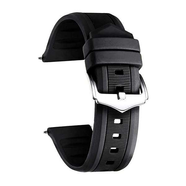 BINLUN Silicone Rubber Watch Bands: Colorful Replacement Straps for Men & Women - Multiple Sizes Available