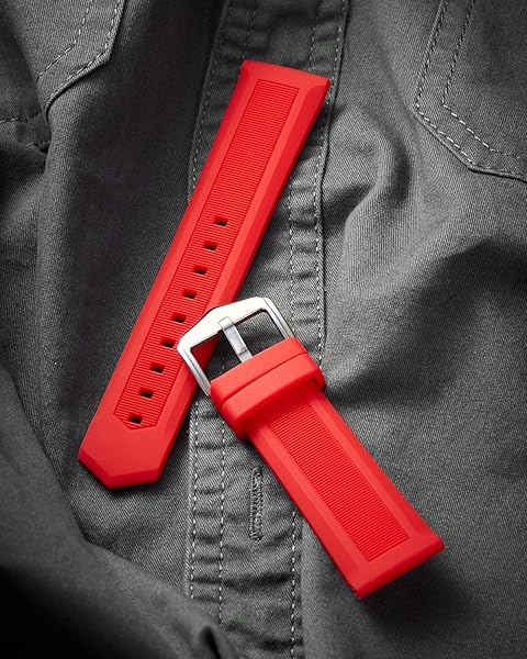 BINLUN BINLUN Silicone Rubber Watch Band Replacement Strap for Men and Women in Multiple Colors and Sizes - View 2 of 7