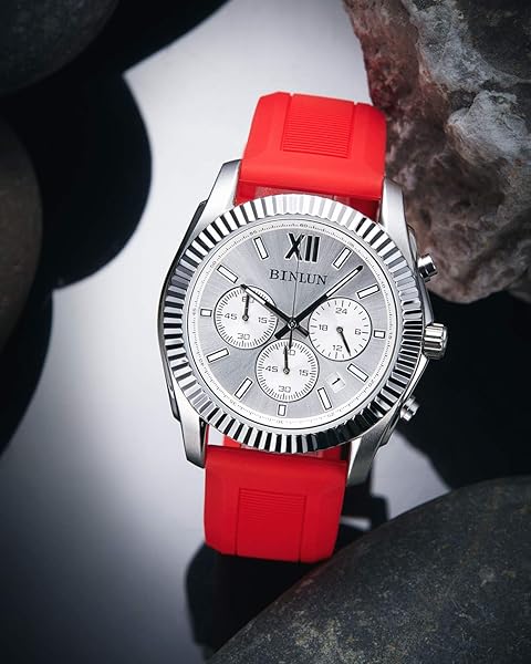 BINLUN BINLUN Silicone Rubber Watch Band Replacement Strap for Men and Women in Multiple Colors and Sizes - View 5 of 7