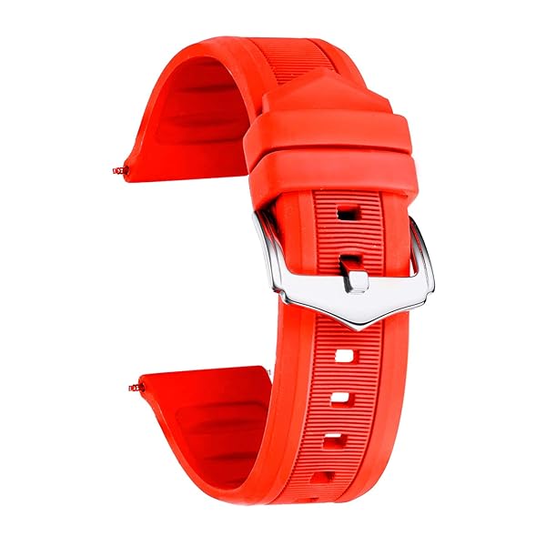 BINLUN Silicone Rubber Watch Band Replacement Strap for Men and Women in Multiple Colors and Sizes