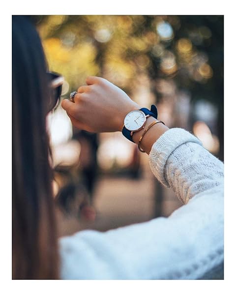 BINLUN BINLUN Premium Nylon Watch Strap Thick Multicolor Bands for Men Women 18mm to 24mm with Heavy Duty Stainless Steel Buckle Blue Silver 20mm - View 7 of 7