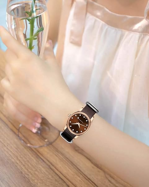 BINLUN BINLUN Thick Nylon Watch Strap Premium Multicolor Bands for Men Women 18mm to 24mm with Heavy Duty Stainless Steel Buckle Brown Black 20mm - View 5 of 6