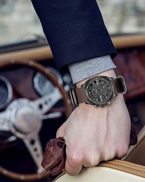 BINLUN BINLUN Thick Nylon Watch Strap Premium Multicolor Bands for Men Women 18mm to 24mm with Heavy Duty Stainless Steel Buckle Brown Black 20mm - View 6 of 6