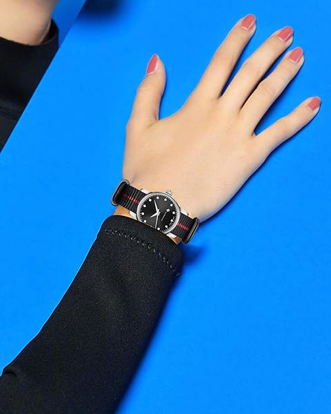 BINLUN BINLUN Thick Nylon Watch Strap Replacement Bands for Men 18mm 20mm 22mm 24mm Military Style with Heavy Duty 5 Rings and Black Buckle - View 4 of 7