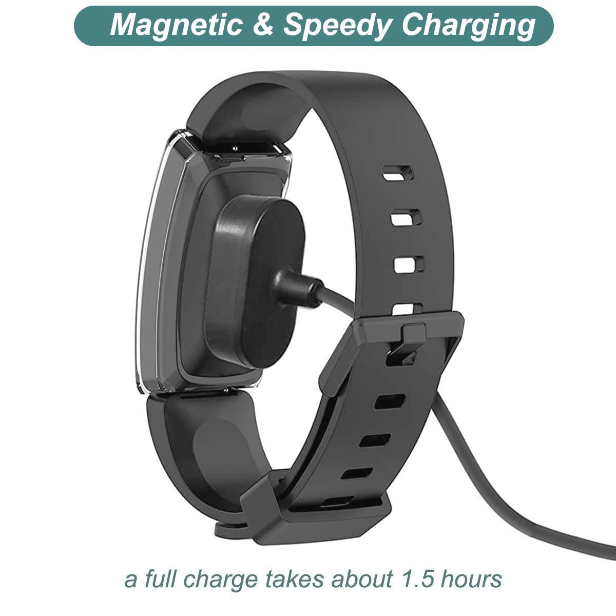 Kissmart Charger for Fitbit Inspire HR and Ace 2 Replacement USB Charging Cable Cord 3.3ft for Inspire Smart Wristband - View 3 of 6