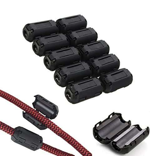 VSKEY VSKEY 10pcs Clip-on Noise Filter for Subwoofers & Amplifiers - High-Frequency Ferrite Core Choke for Clear Audio
