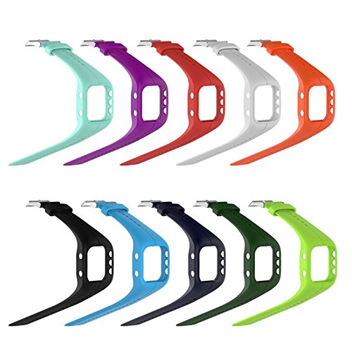 QGHXO Soft Adjustable Silicone Replacement Band for Polar A300 Watch Black - View 6 of 7