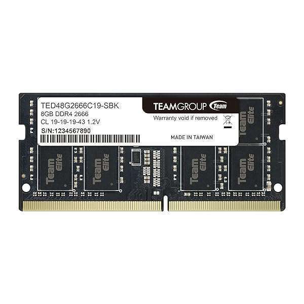 TEAMGROUP Upgrade Your Laptop with TEAMGROUP Elite 8GB DDR4 2666MHz RAM - Unbuffered Non-ECC SODIMM Module