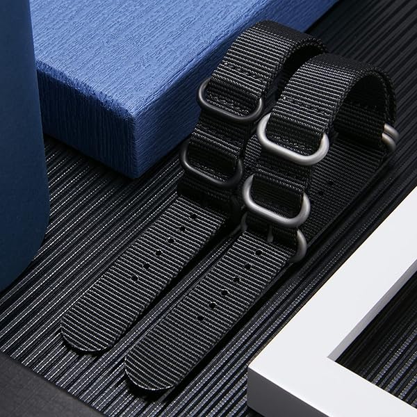 BINLUN BINLUN Premium Nylon Watch Strap Thick Multicolor Bands for Men Women 22mm Military Heavy Duty with Stainless Steel Buckle - View 7 of 7