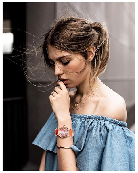 BINLUN BINLUN Premium Nylon Watch Strap Thick Multicolor Bands for Men Women 18mm to 24mm with Heavy Duty Stainless Steel Buckle Orange Silver - View 3 of 7