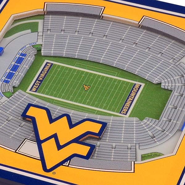 YouTheFan NCAA West Virginia Mountaineers 3D StadiumViews Coasters for Fans and Collectors - View 3 of 4