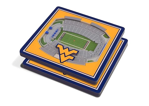 YouTheFan NCAA West Virginia Mountaineers 3D StadiumViews Coasters for Fans and Collectors