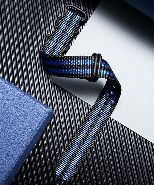 BINLUN BINLUN Premium Nylon Watch Strap Thick Multicolor Bands for Men Women 18mm to 24mm with Heavy Duty Stainless Steel Buckle - View 2 of 7