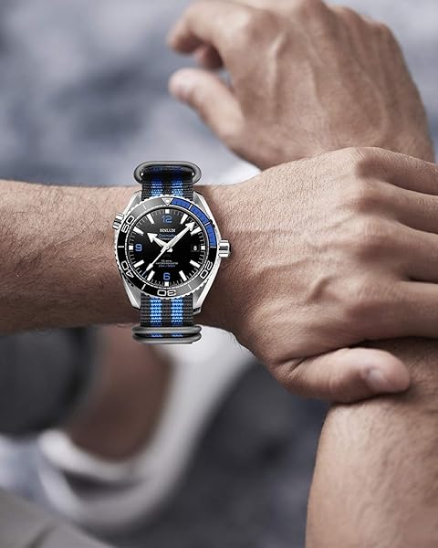 BINLUN BINLUN Premium Nylon Watch Strap Thick Multicolor Bands for Men Women 18mm to 24mm with Heavy Duty Stainless Steel Buckle - View 3 of 7