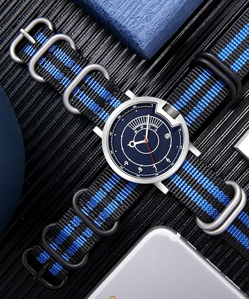 BINLUN BINLUN Premium Nylon Watch Strap Thick Multicolor Bands for Men Women 18mm to 24mm with Heavy Duty Stainless Steel Buckle - View 5 of 7