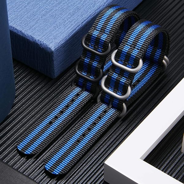 BINLUN BINLUN Premium Nylon Watch Strap Thick Multicolor Bands for Men Women 18mm to 24mm with Heavy Duty Stainless Steel Buckle - View 6 of 7