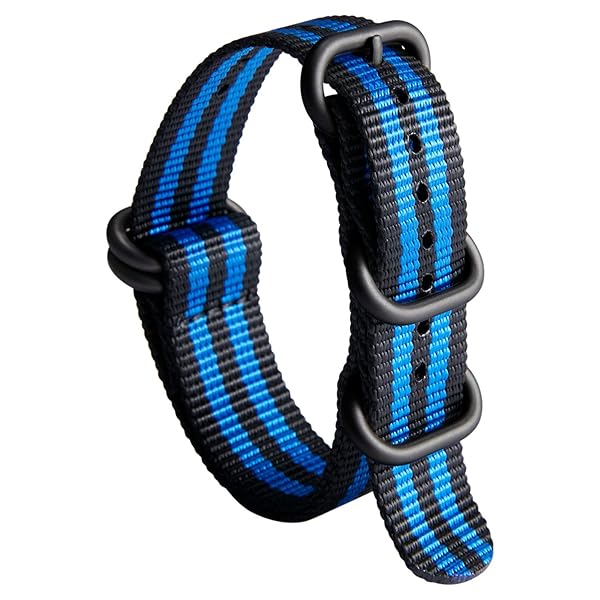 BINLUN Premium Nylon Watch Strap Thick Multicolor Bands for Men Women 18mm to 24mm with Heavy Duty Stainless Steel Buckle