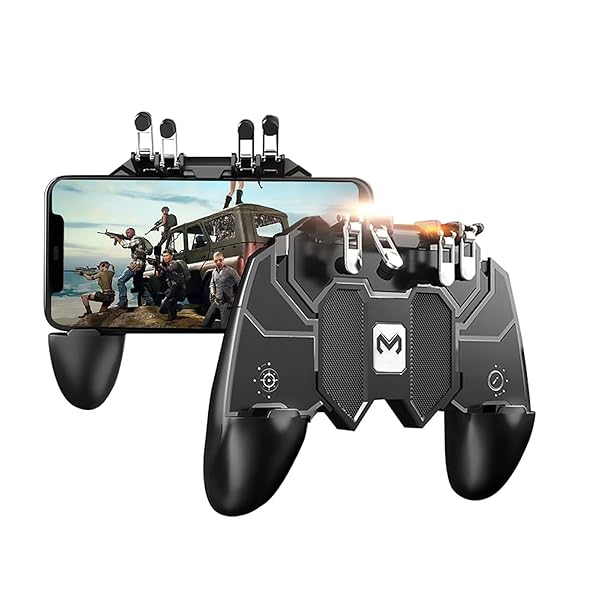 Newseego Newseego Mobile Game Controller: Upgrade with 6-Finger Trigger for Android & iOS - Perfect for Shooter Games Like Knives Out