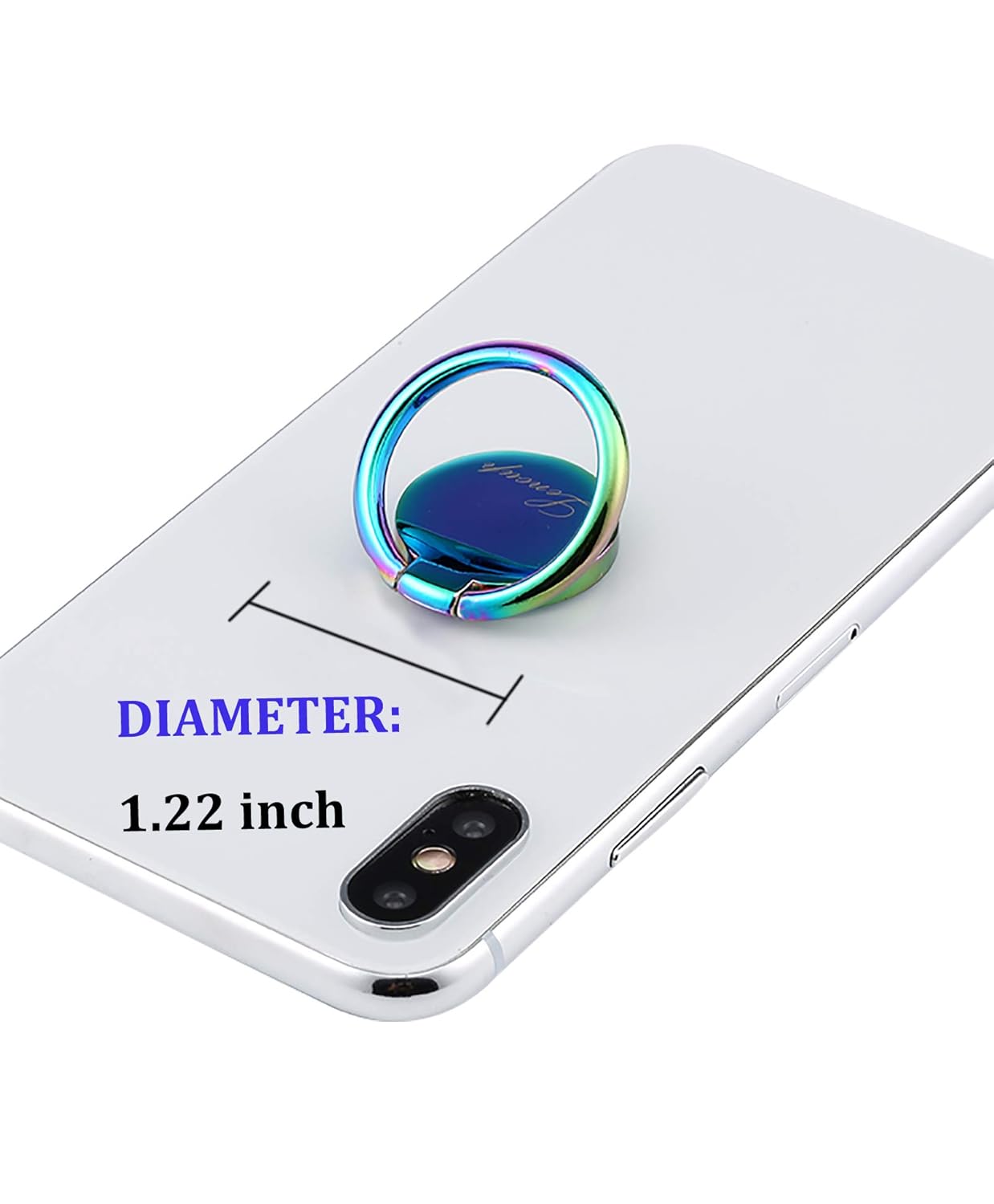 lenoup Lenoup Rainbow Cell Phone Ring Stand Holder 360 Rotation Metal Finger Grip for All Phones and Pads Blue Multicolor Kickstand - View 7 of 7