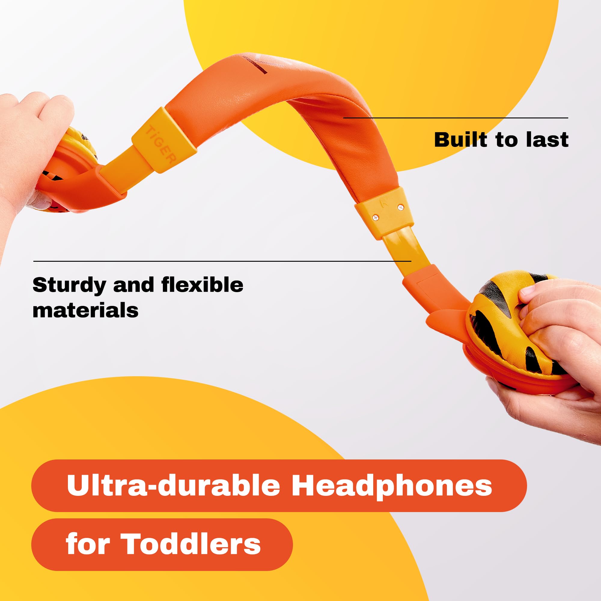 Kidrox Wired Toddler Headphones Volume Limited 85dB for Ages 1-7 Perfect for Travel with iPad Tablet and Airplane Use - View 2 of 8