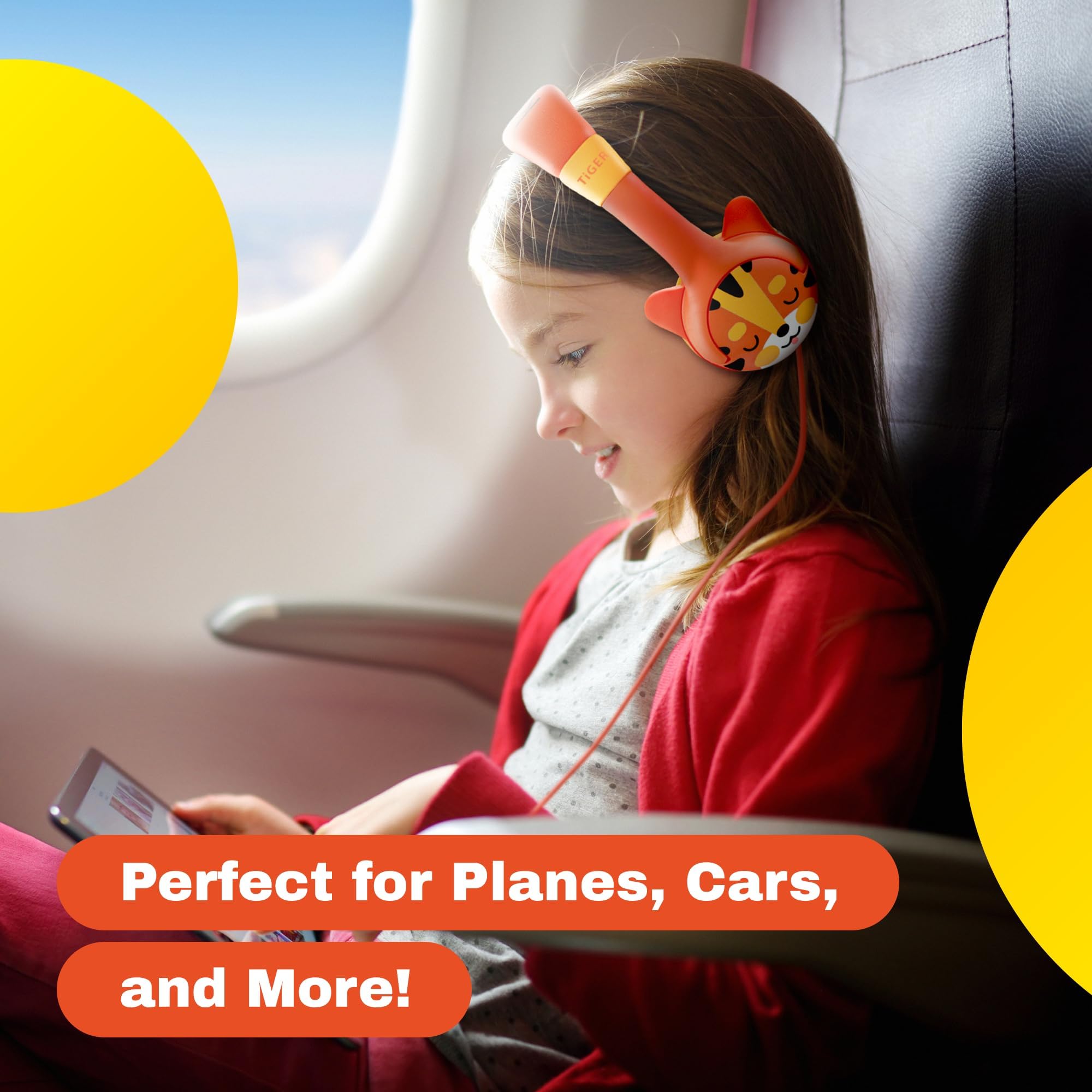 Kidrox Wired Toddler Headphones Volume Limited 85dB for Ages 1-7 Perfect for Travel with iPad Tablet and Airplane Use - View 4 of 8