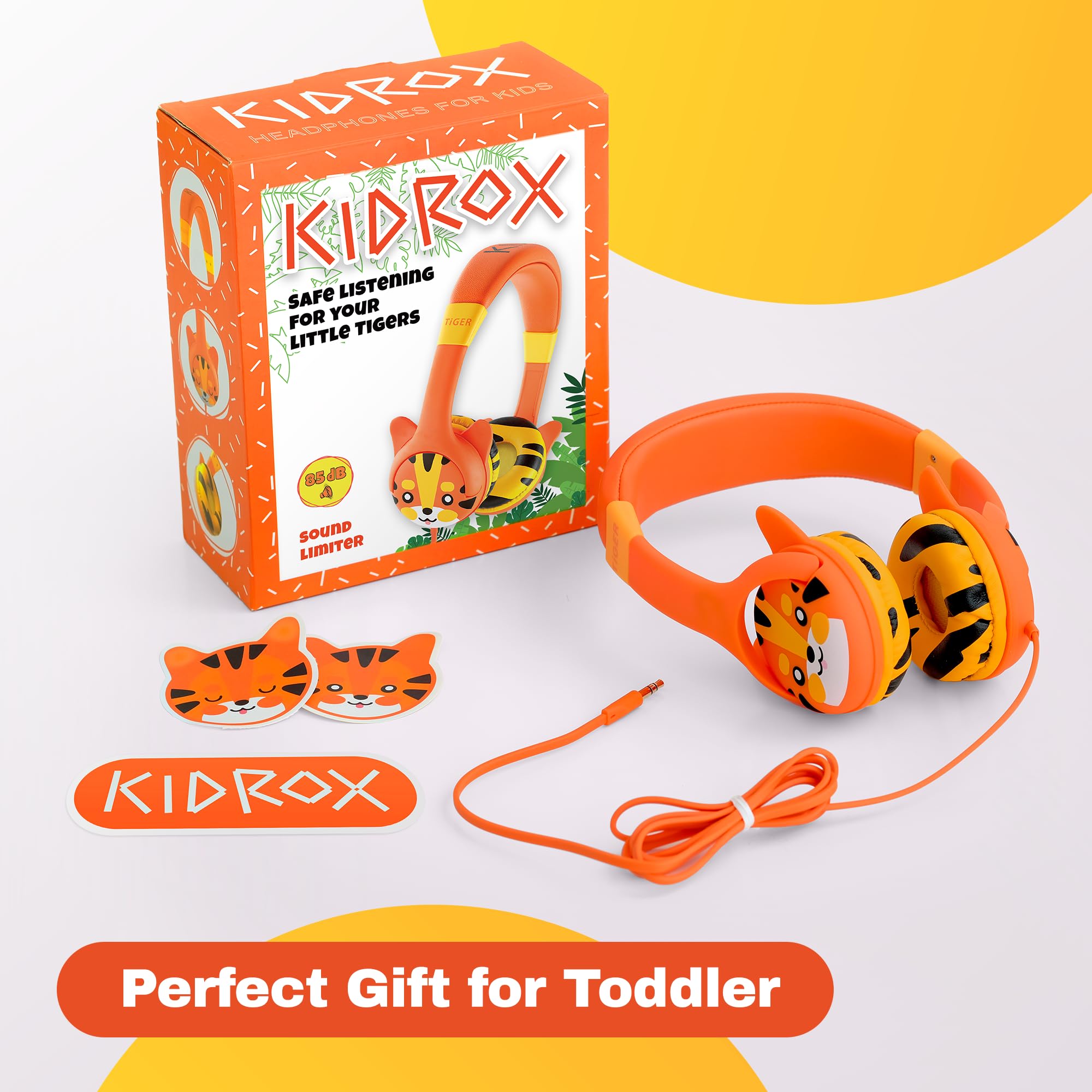 Kidrox Wired Toddler Headphones Volume Limited 85dB for Ages 1-7 Perfect for Travel with iPad Tablet and Airplane Use - View 6 of 8